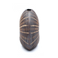 Diva Round - Handcrafted Porcelain Bud Vase - Taupe with Cream Lines - 4.7 x 2.4 x 4 in - Mellow Monkey