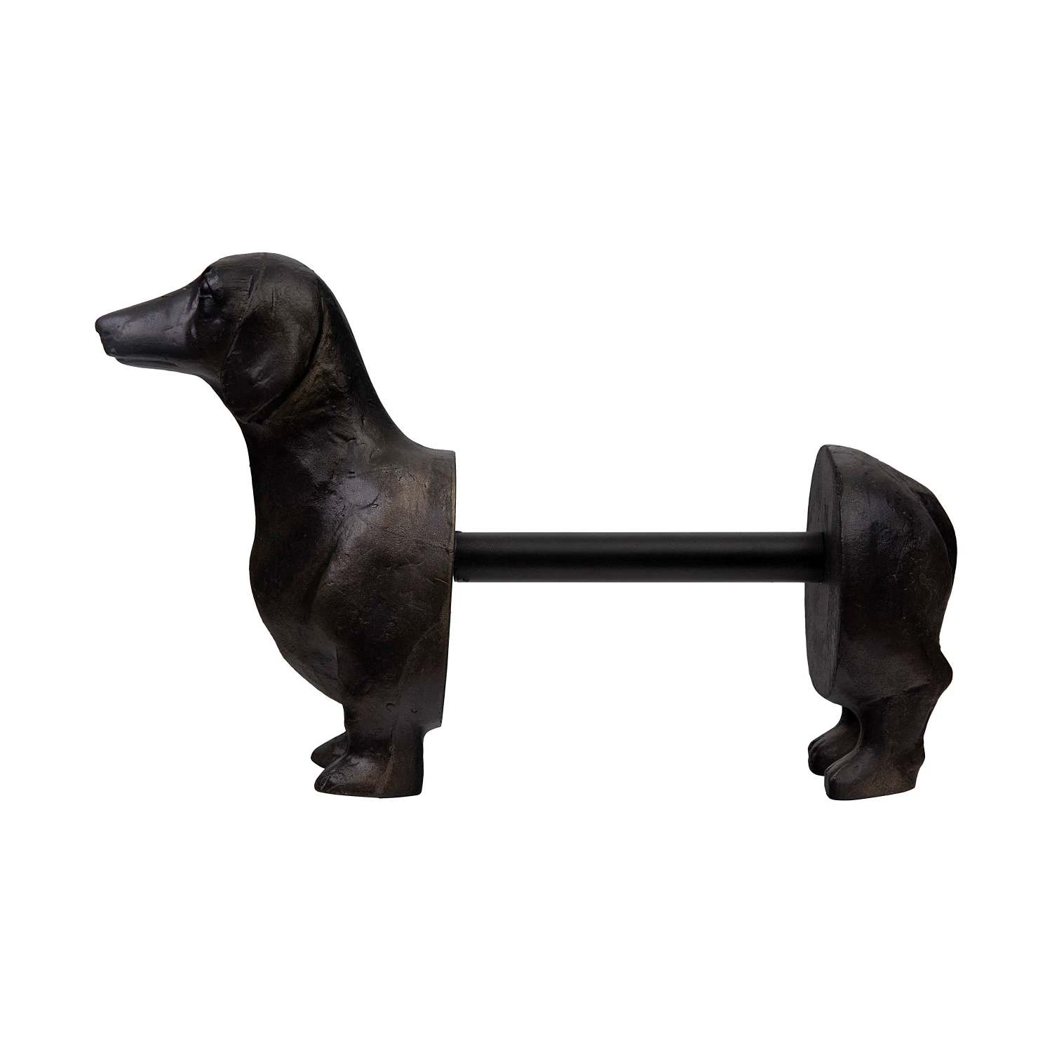 Antiqued Resin and Metal Dog Paper Towel Holder - Mellow Monkey