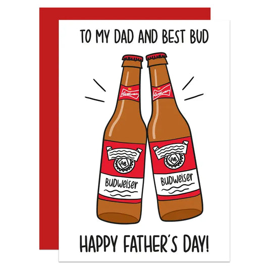 To My Dad And Best Bud - Father's Day Greeting Card - Mellow Monkey