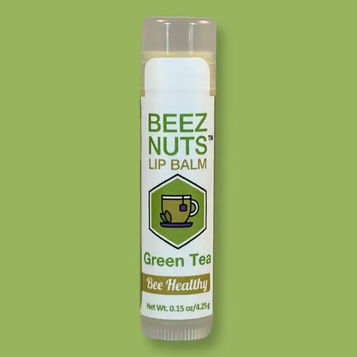 Green Tea - Beez Nuts Beeswax and Tree Nut Oil Lip Balm - Mellow Monkey