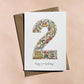 2nd Birthday Card - Hand Illustrated Vintage Style - Mellow Monkey