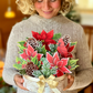 Birch Poinsettia - Pop-Up Flower Bouquet Greeting Card - Mellow Monkey