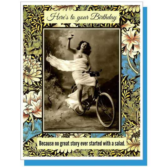 No Great Story Ever Started With A Salad Card - Birthday Card - Mellow Monkey