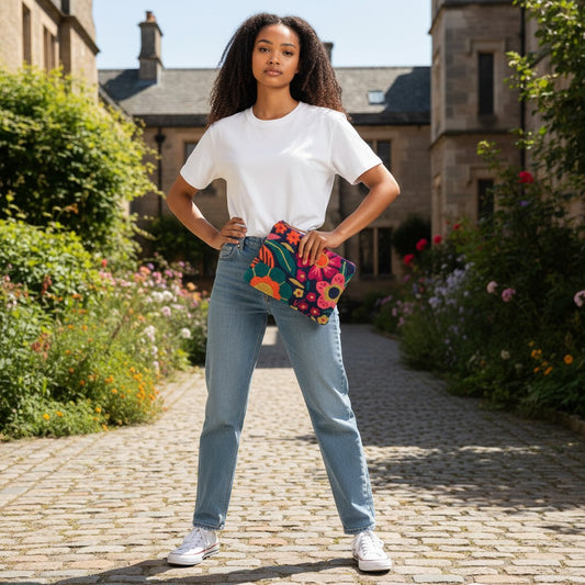 Retro Floral - Embroidered Carry All - Mellow Monkey