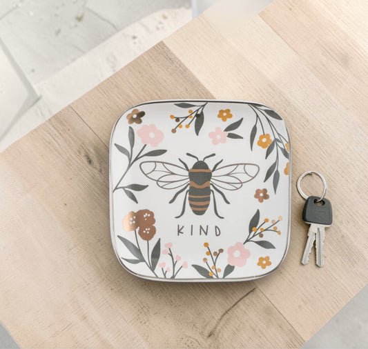 Bee - Flora Square Trinket Tray - 4-1/2-in - Mellow Monkey
