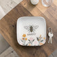 Bee - Flora Square Trinket Tray - 2-3/4-in - Mellow Monkey