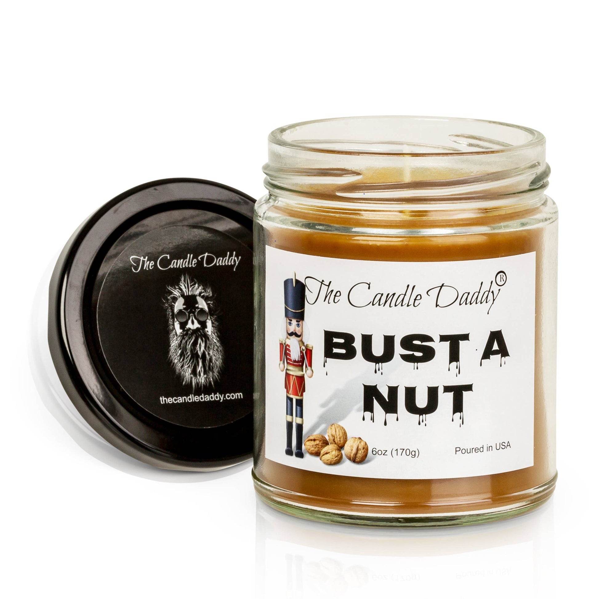 Bust A Nut Holiday Candle - Funny Christmas Candle Gift - Mellow Monkey