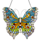 Luisa Blue, Yellow & Green Butterfly Window Panel - 20-1/2-in