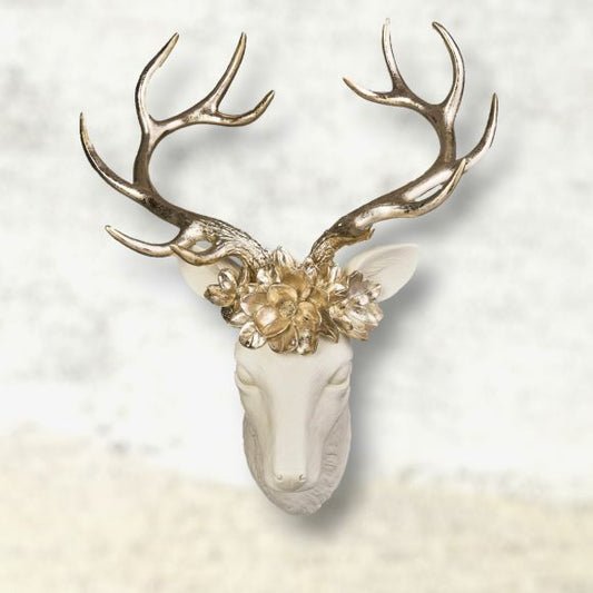 December Diamonds Winter Floral Reindeer Wall Display 29-29092 - 22.5-in. - Mellow Monkey