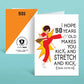 I Hope 50 Years Old Makes You Kick Stretch And Kick - Birthday Greeting Card - Mellow Monkey