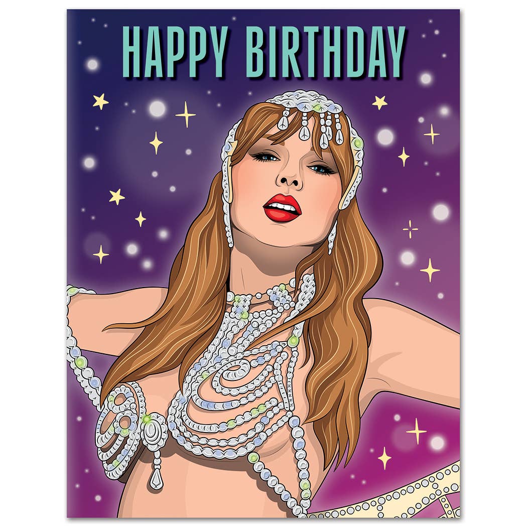 Pop Star Glam Birthday Card - Mellow Monkey