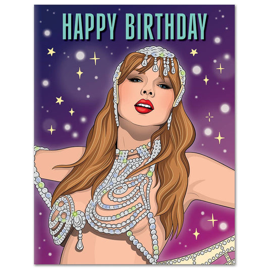 Pop Star Glam Birthday Card - Mellow Monkey