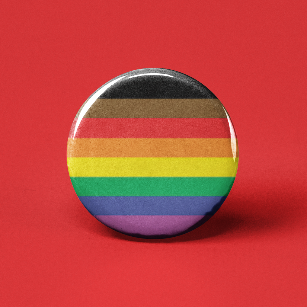 Rainbow Pride Flag Pinback Button - 1.25" - Mellow Monkey