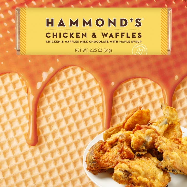 Candy Bar Chicken and Waffles - Milk Chocolate with Maple Syrup 2.25-oz - Mellow Monkey