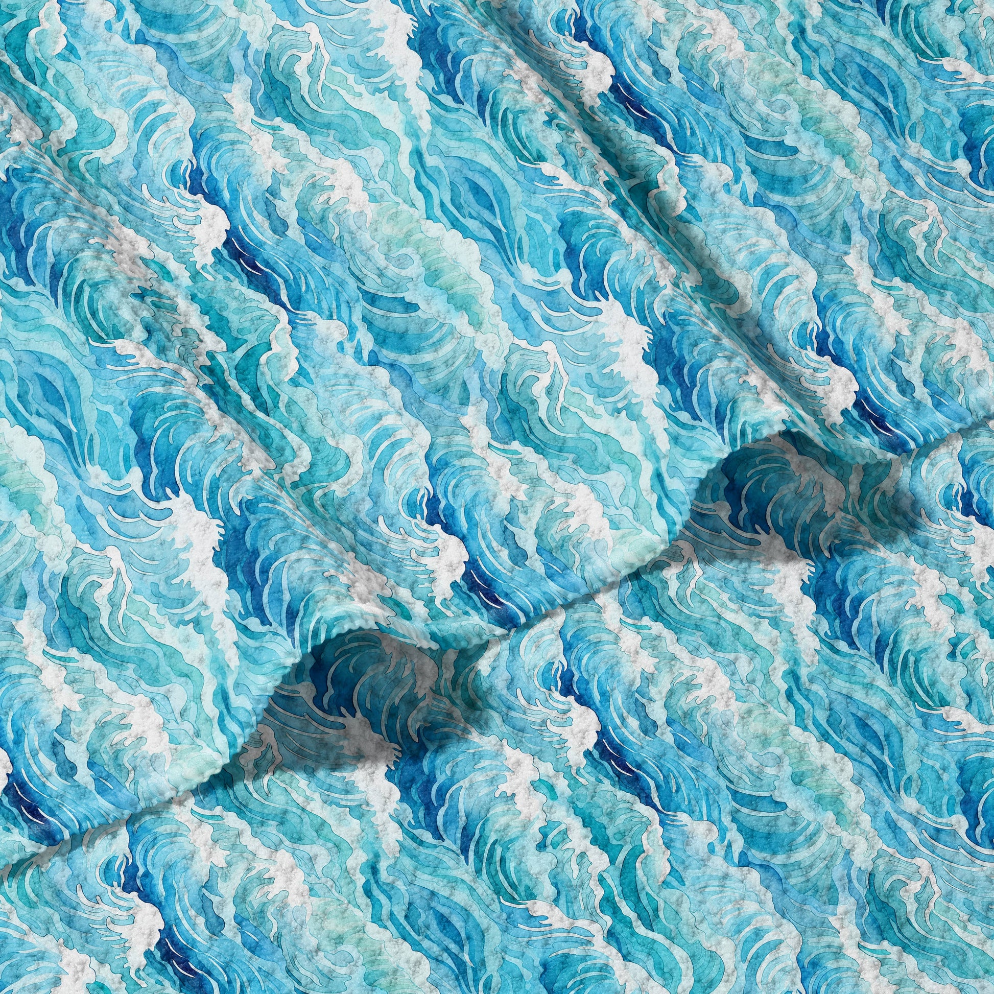 Waves - Double Sided - Waffle Dish Towel - Mellow Monkey