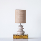 Bleached Mango Wood Table Lamp with Jute Shade - 13-1/2-in - Mellow Monkey