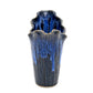 Blue Petal Crest - Porcelain Ceramic Vase - 5.5 x 3.5 x 7 in - Mellow Monkey