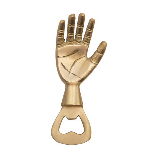 Brass Hand Bottle Opener - Mellow Monkey