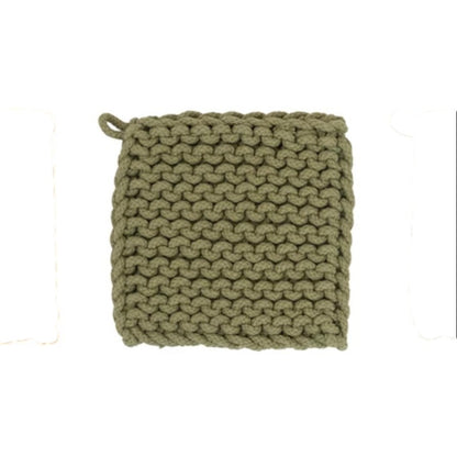 Cotton Crochet Pot Holder- 8-in Square- Spring - Mellow Monkey