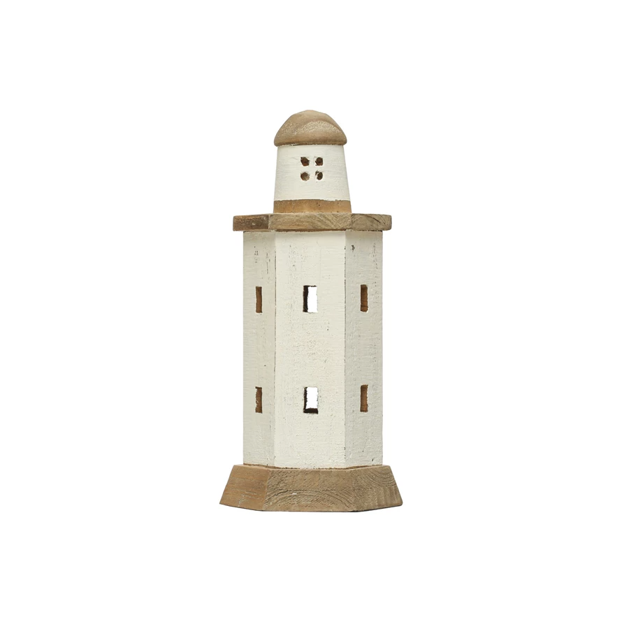 Distressed Wooden Lighthouse - Mellow Monkey