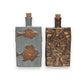 Embossed Stoneware Bottle with Cork Stopper - 7-3/4-in - Mellow Monkey