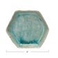 Aqua Crackle Glaze Stoneware Hexagon Dish - 6-in - Mellow Monkey