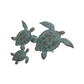 Resin Turtle Family Wall Décor with Verdigris Finish - 19-in - Mellow Monkey
