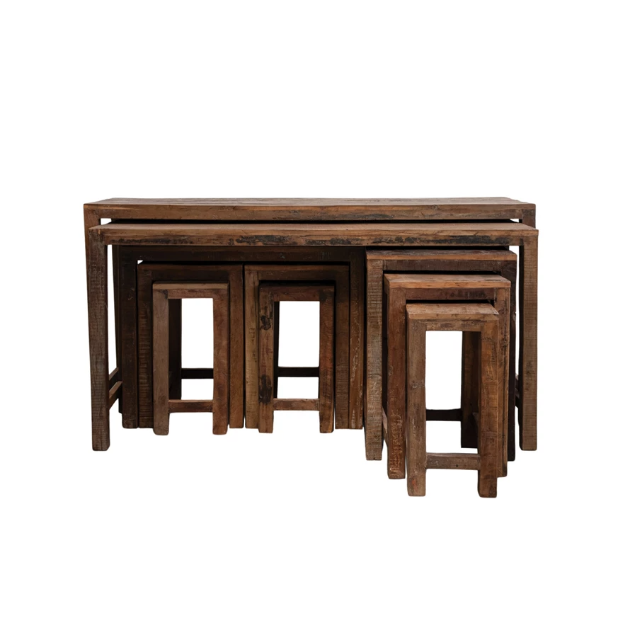 Reclaimed Wood Nesting Tables - Mellow Monkey