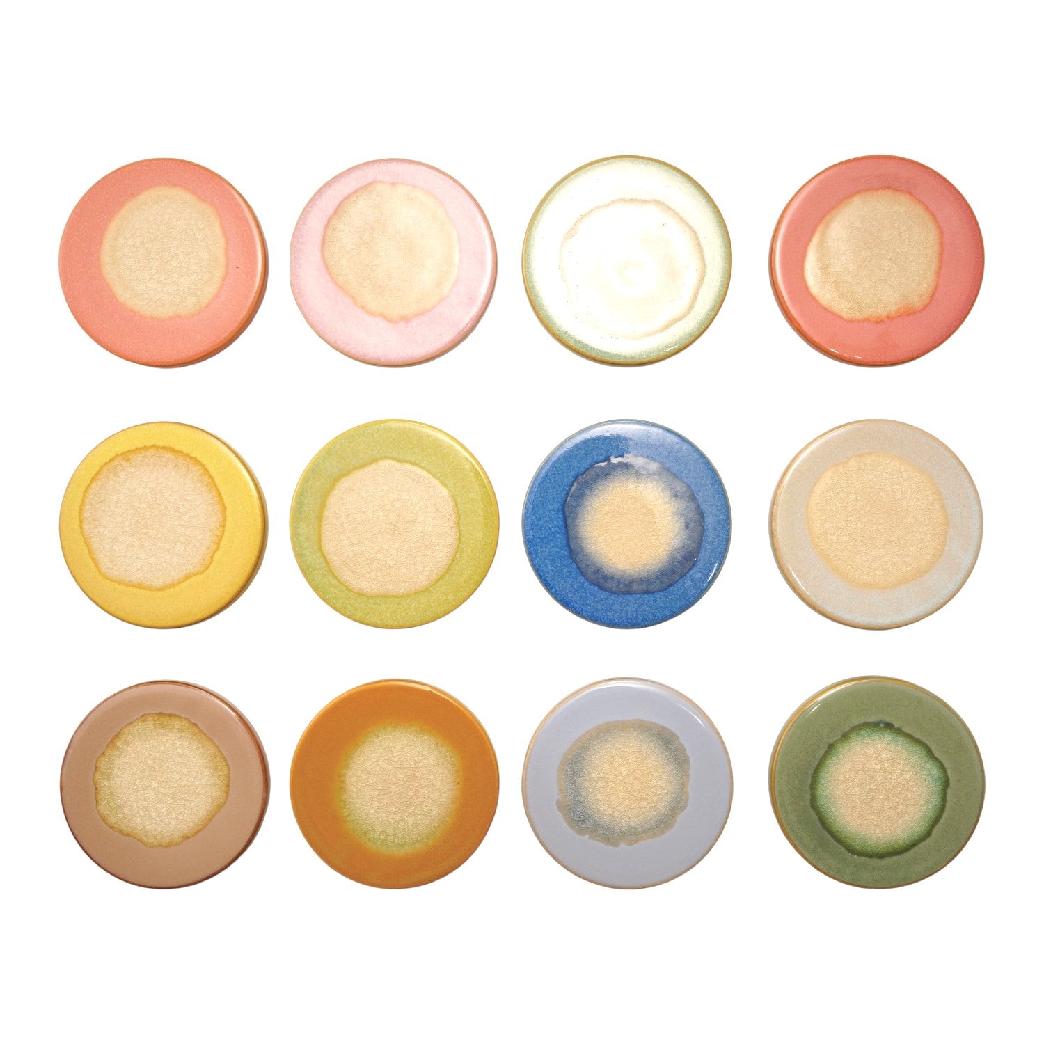 Stoneware Trivet, Reactive Glaze, 12 Colors (Each One Will Vary) - Mellow Monkey