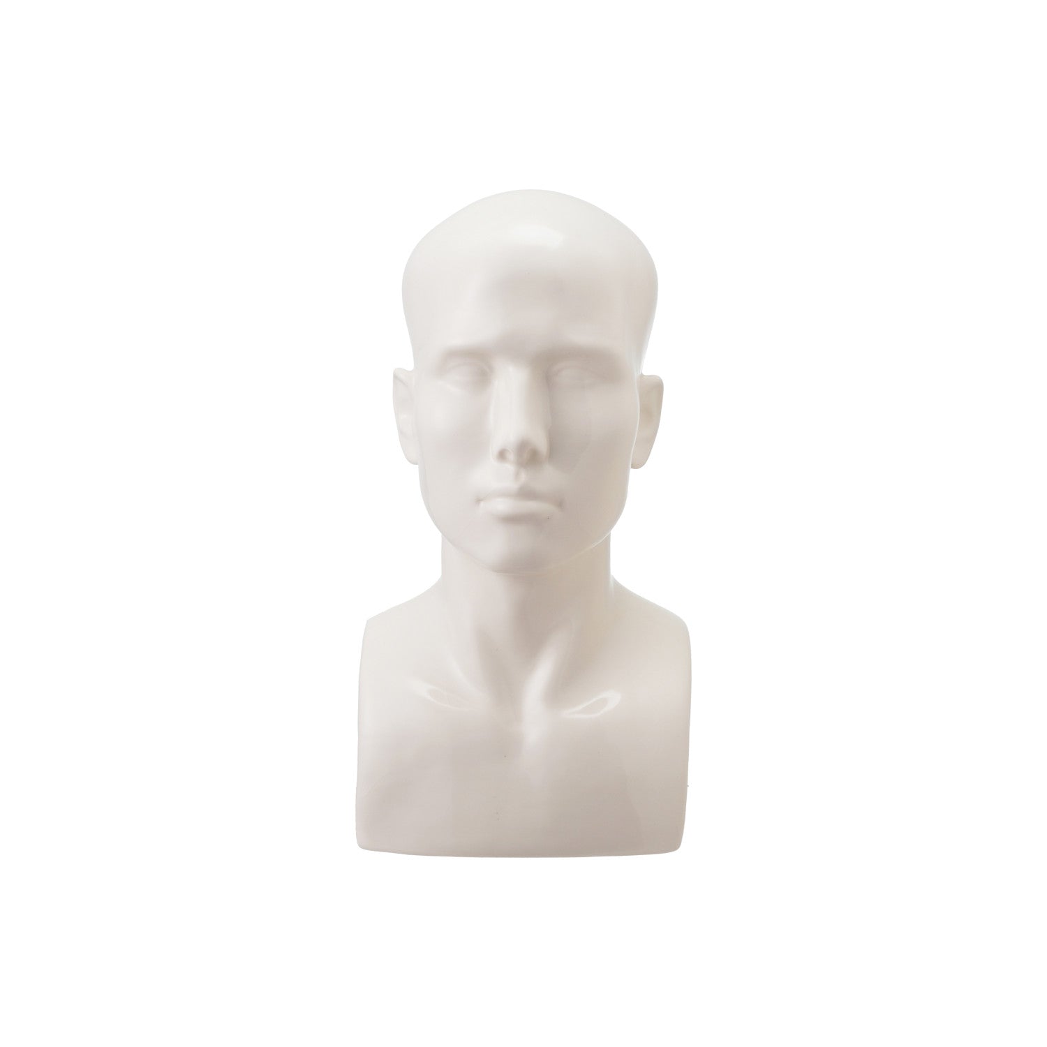 Stoneware Vintage Reproduction Bust, Crackle Glaze (Each Will Vary)