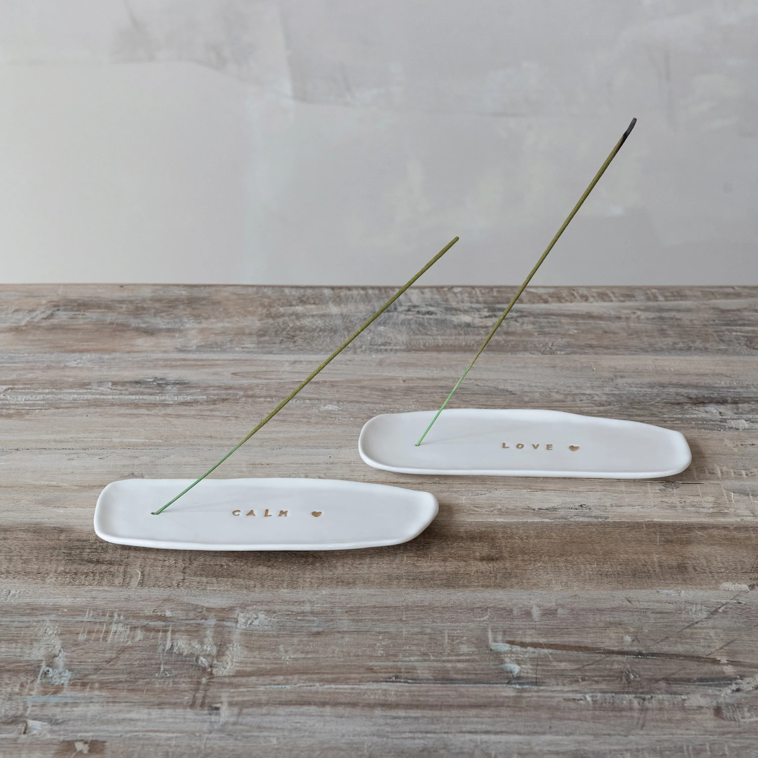 Stoneware Incense Holder with Gold Electroplating - Mellow Monkey