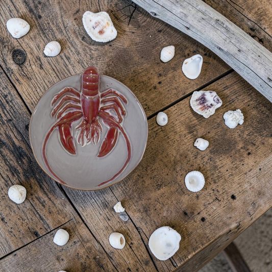 Stoneware Bowl with 3D Lobster - 5-3/4-in - Mellow Monkey