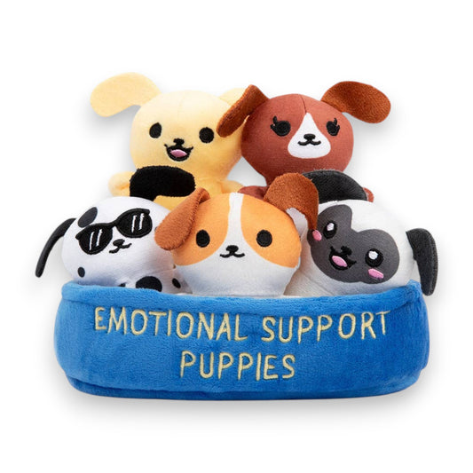 Emotional Support Puppies – Set of 5 Puppies in a Cozy Container - Mellow Monkey