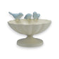 Decorative Scalloped Bowl with Cast Iron Birds - 5-3/4-in - Mellow Monkey