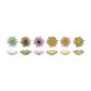 Stoneware Flower Shaped Dish with Reactive Glaze - 4-1/2-in - Mellow Monkey