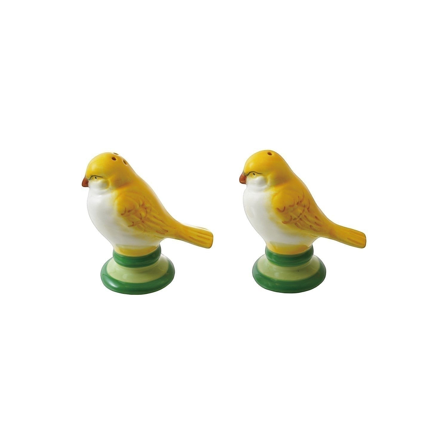 Ceramic Vintage Reproduction Lovebird Shaped Salt & Pepper Shakers - 3-1/4-in - Mellow Monkey