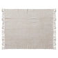 Cotton Chenille Throw with Fringe - 60-in - Mellow Monkey