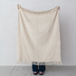 Cotton Chenille Throw with Fringe - 60-in - Mellow Monkey