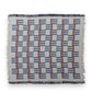 Woven Cotton Blend Jacquard Throw with Stripes/Block Pattern & Fringe - Mellow Monkey