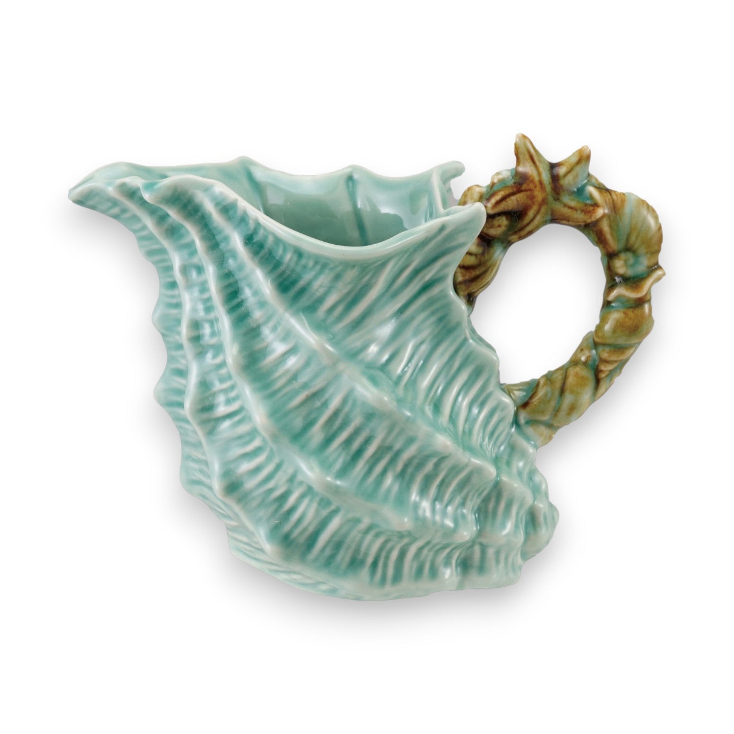 Shell Shaped Pitcher with Starfish & Shells Handle - 1-qt - Mellow Monkey
