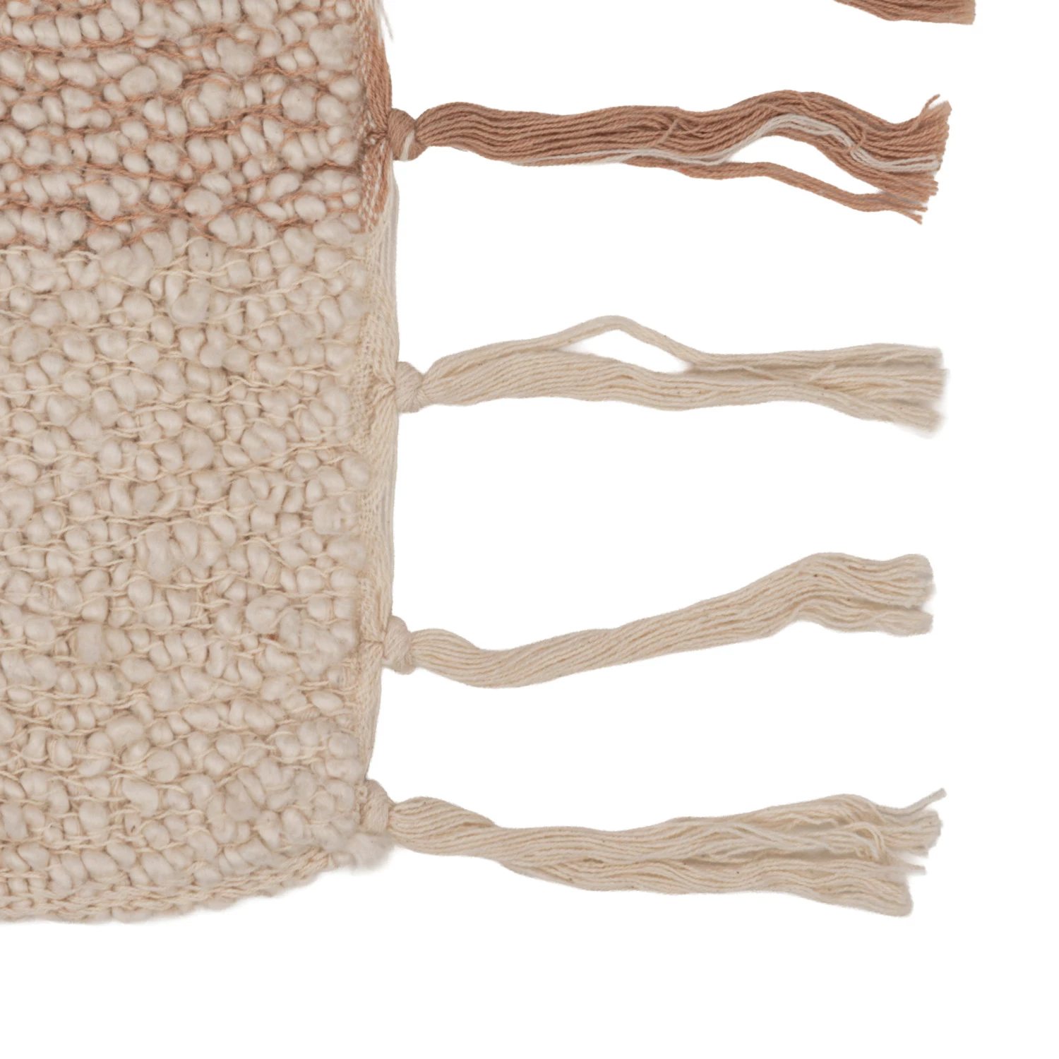 Cotton Slub Striped Throw with Fringe - 60-in - Mellow Monkey