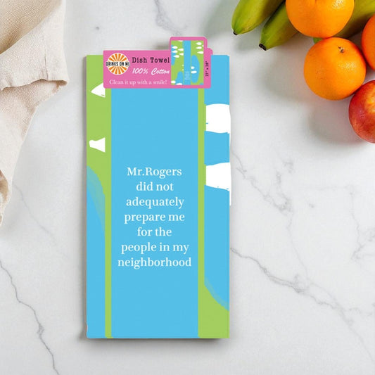 Mr. Rogers - Funny Cotton Dish Towel - Mellow Monkey