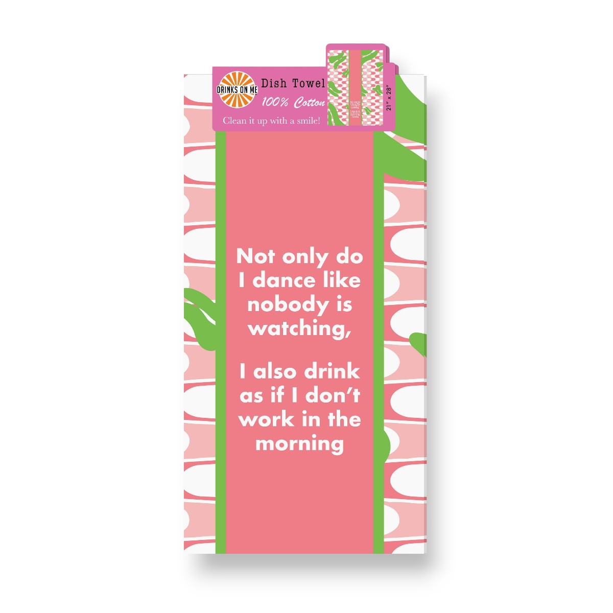 Don't Work in the Morning - Funny Cotton Dish Towel - Mellow Monkey