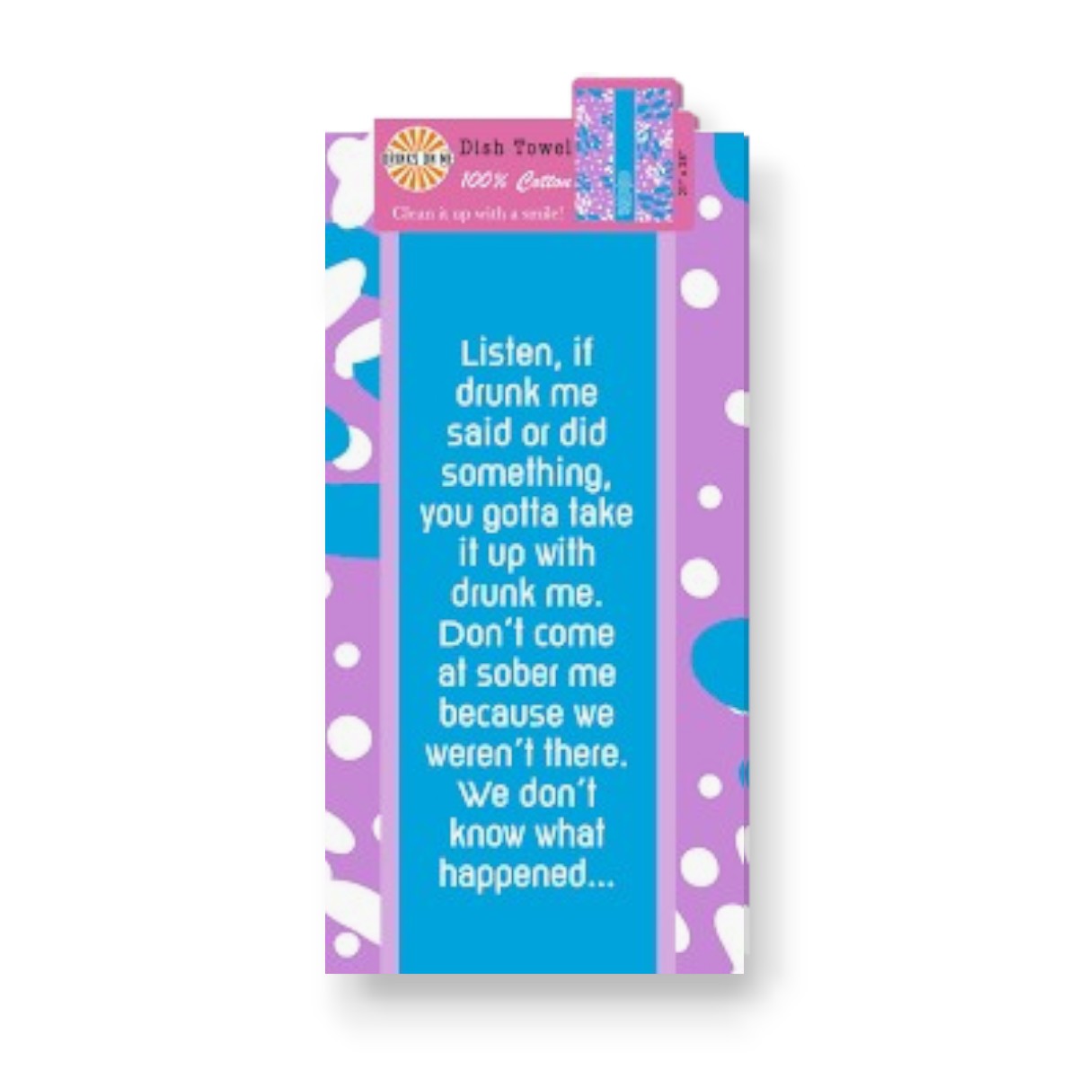 Drunk Me - Funny Cotton Dish Towel - Mellow Monkey