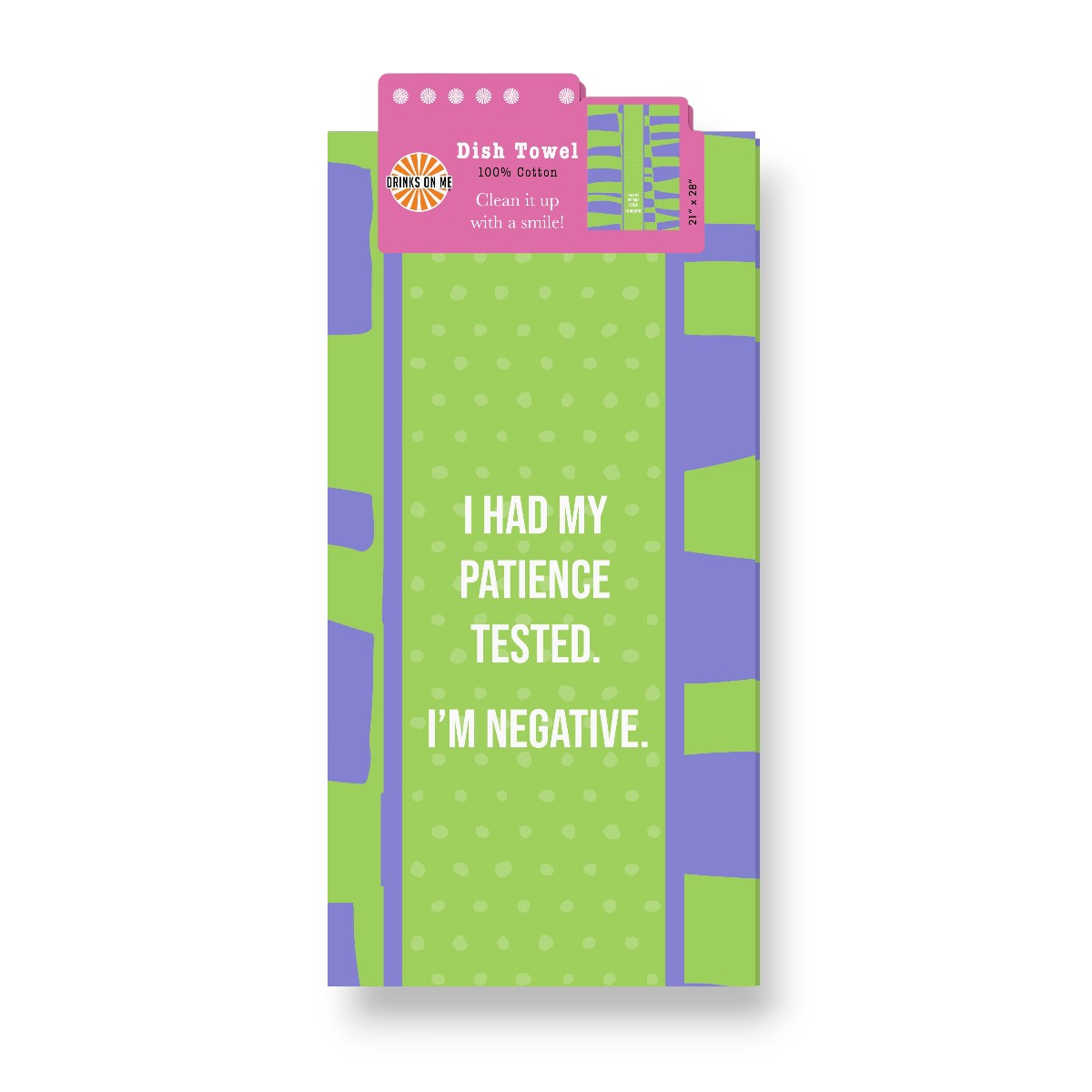 Negative - Funny Cotton Dish Towel - Mellow Monkey