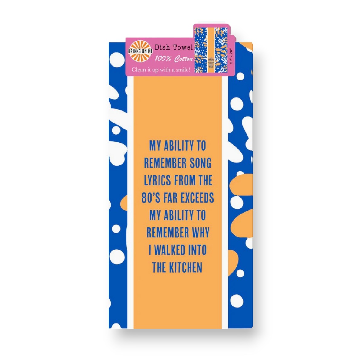 Song Lyrics - Funny Cotton Dish Towel - Mellow Monkey