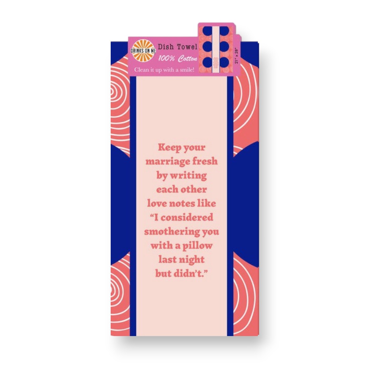 Smother - Funny Cotton Dish Towel - Mellow Monkey