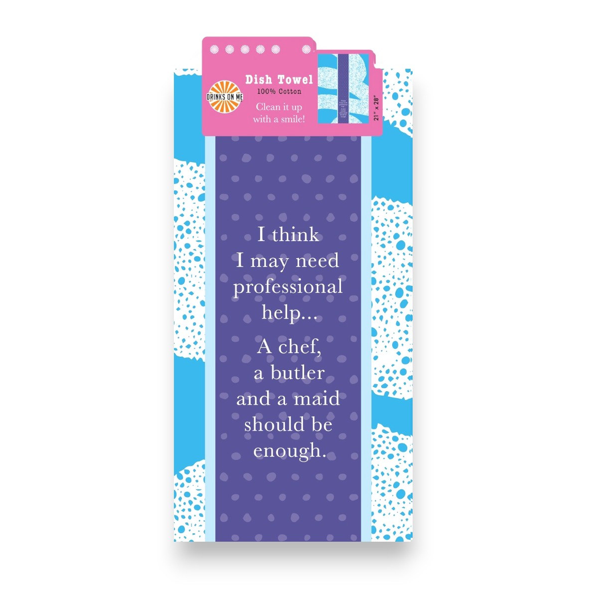 Professional Help - Funny Cotton Dish Towel - Mellow Monkey