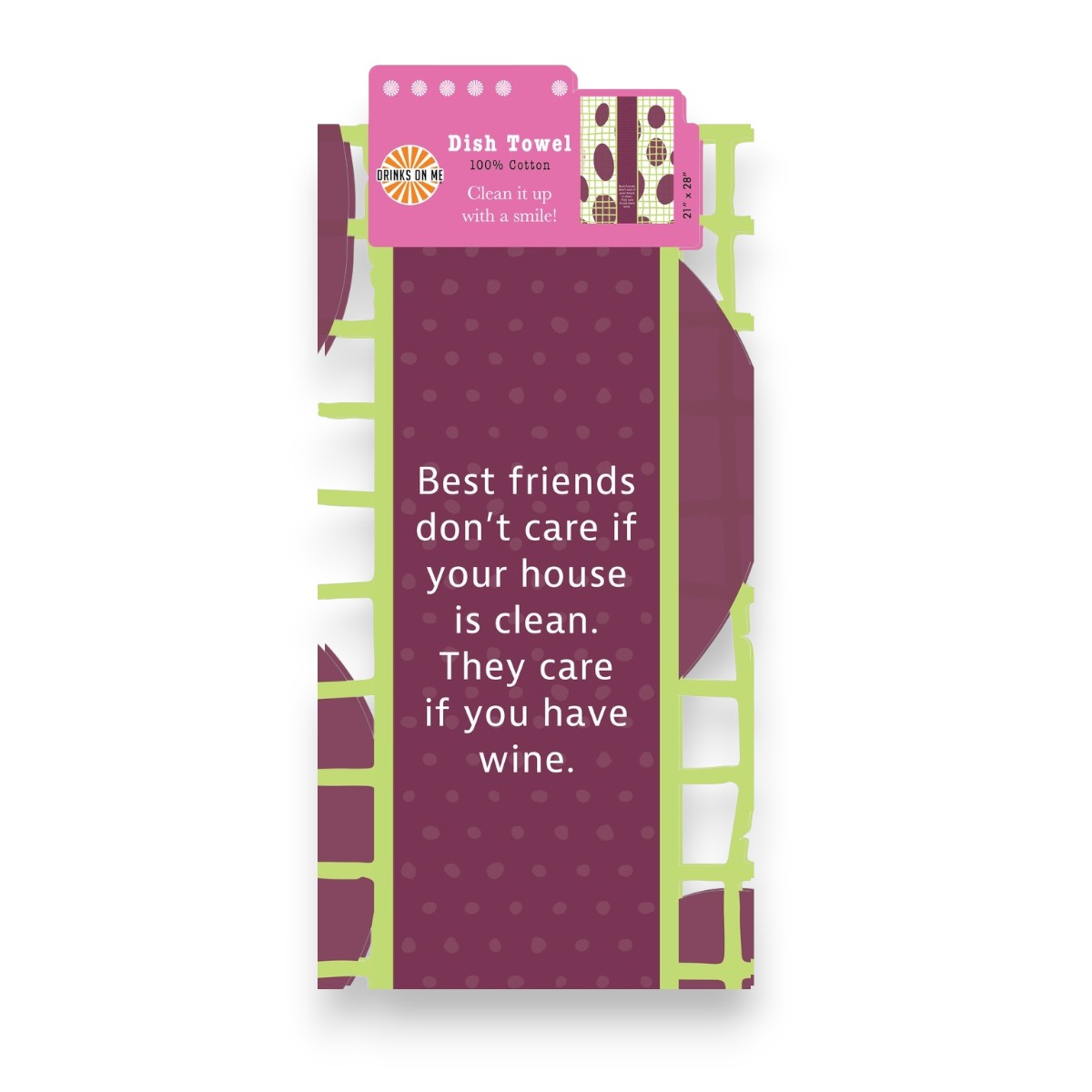 Best Friends - Funny Cotton Dish Towel - Mellow Monkey