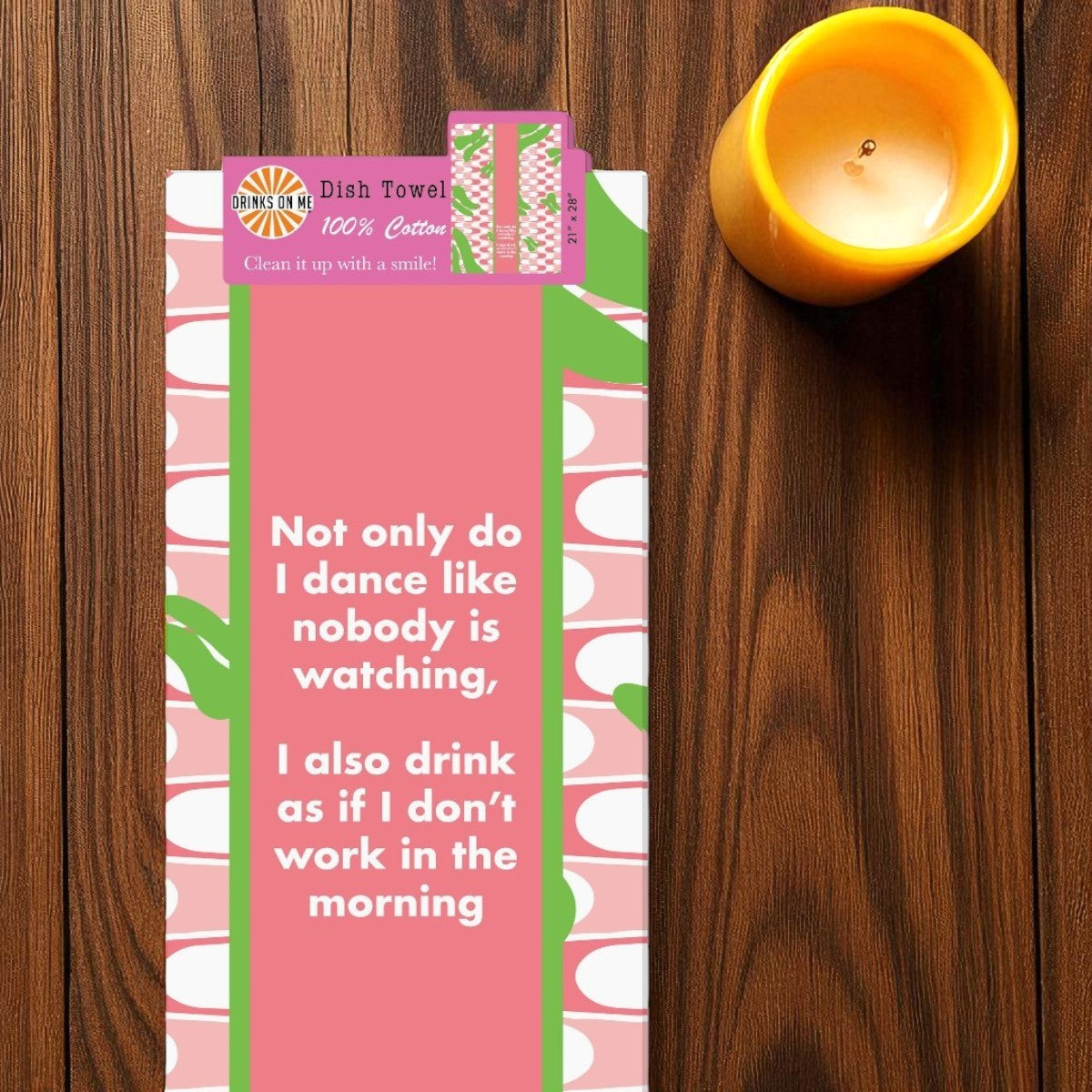 Don't Work in the Morning - Funny Cotton Dish Towel - Mellow Monkey